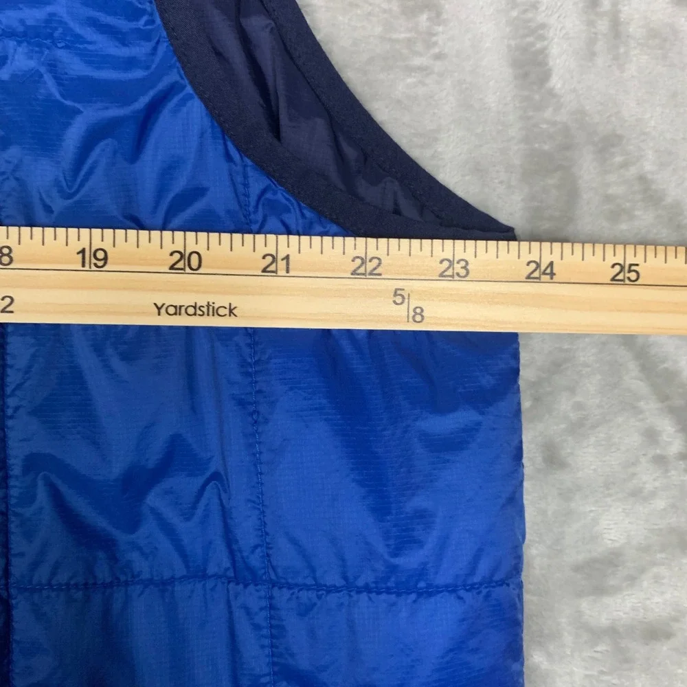 LL Bean Primaloft Packaway Vest Mens XL Tall Quilted Blue Full Zip Outdoor Hike‎